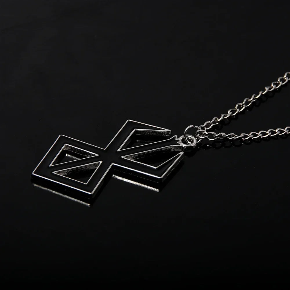 New Anime Berserk Black Logo Necklace Guts Sword Logo Pendants Unisex Costume Jewelry Decoration Necklace Props Halloween Gift