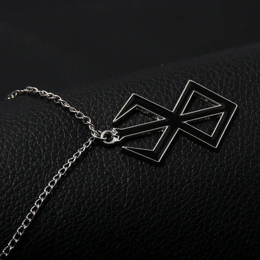 New Anime Berserk Black Logo Necklace Guts Sword Logo Pendants Unisex Costume Jewelry Decoration Necklace Props Halloween Gift